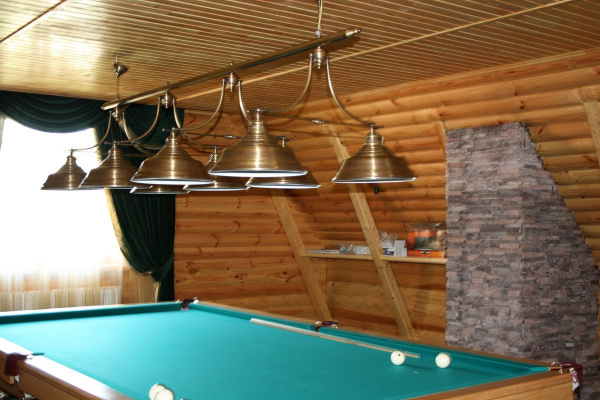 Бильярдный светильник на 12 плафонов Стефани (латунь)